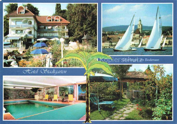 ueberlingen Bodensee BW Hotel-Stadtgarten Segelboote Bodensee Hallenbad Garten K