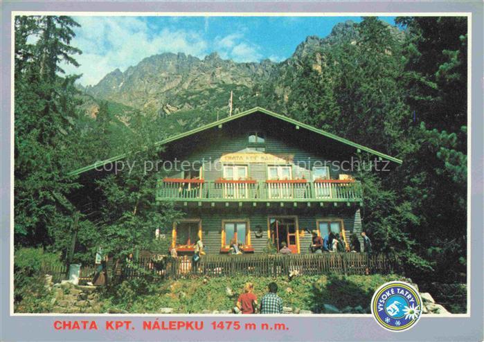 Tatry Vysoke Wysokie SK Chata-kpt-Nálepku Berghuette Bergwald Felsen Hochgebirge