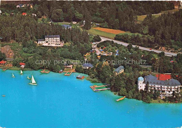 Poertschach Woerthersee Kaernten AT Camping-Kogler Woerthersee Segelboote Campin