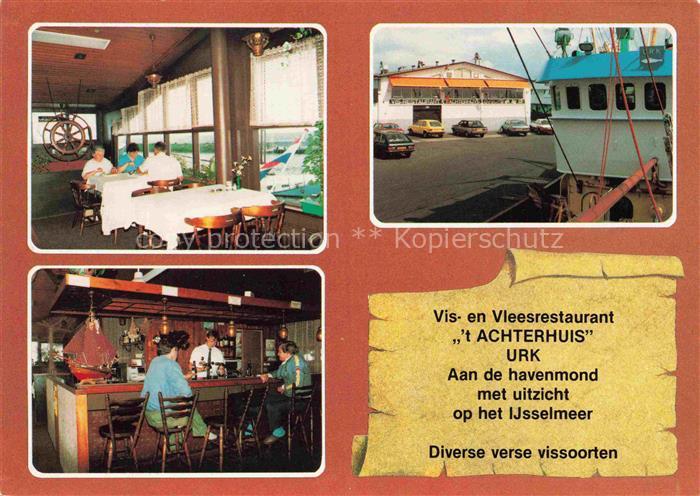 Urk Flevoland NL Restaurant-t-Achterhuis Visafslag IJsselmeer Hafen Fischerboot