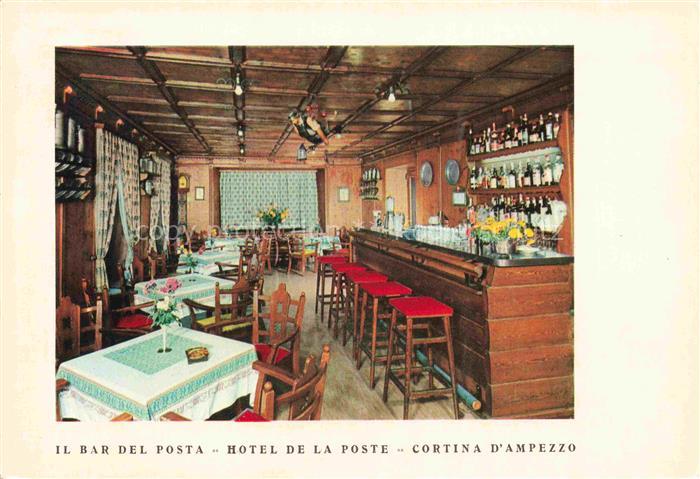 Cortina d Ampezzo Veneto IT Bar-del-Posta Hotel-de-la-Poste Bar-Theke Restaurant