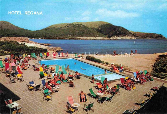 Capdepera Mallorca ES Hotel-Regana Swimmingpool Strand Bucht Liegestuehle Badega