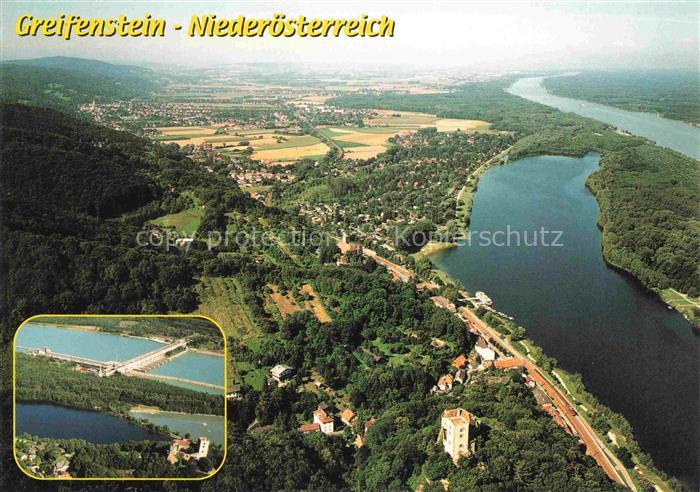 Greifenstein Burg St Andrae-Woerdern Niederoesterreich AT Donau Burg Kraftwerk M
