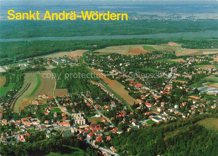 Sankt Andrae-Woerdern Tulln Donau Niederoesterreich AT Donau Ortsansicht Felder