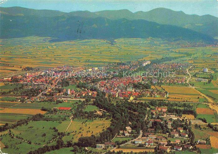 BAD KROZINGEN Schwarzwald Rheinebene Kurort Fliegeraufnahme Felder Ortschaft Ber