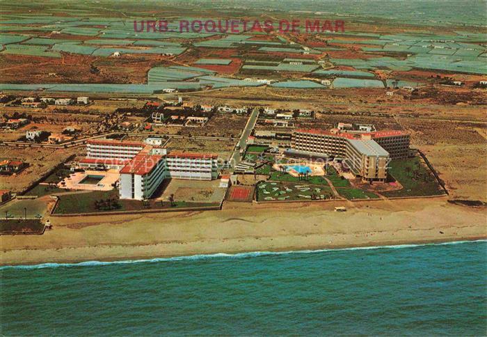 Roquetas de Mar Costa de Almeria ES Urbanizacion Luftbild Hotels Pool Strand Mee