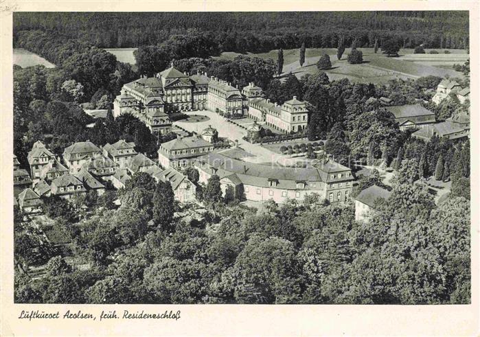 Arolsen Bad Residenzschloss Luftbild Schlossanlage Barockschloss Wald Parkanlage
