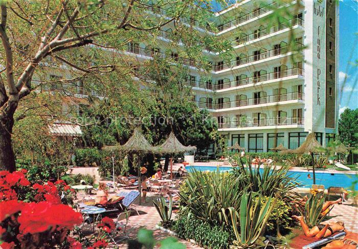 Malgrat-de-Mar Cataluna ES Malgrat-de-Mar Hotel-Luna-Park Pool Garten Hochhaus L