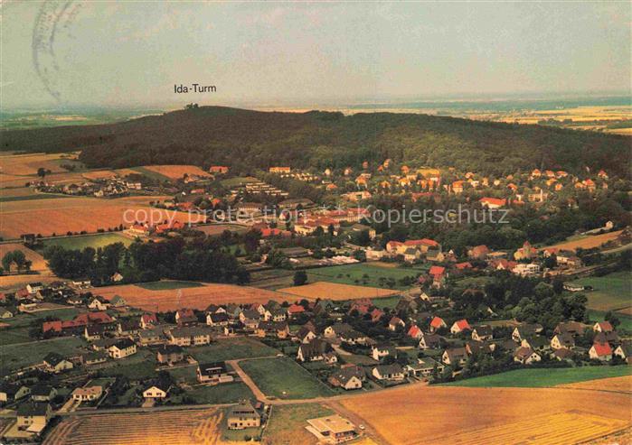 Bad Eilsen Schaumburg Niedersachsen Ida-Turm Fliegeraufnahme Huegel Felder Wohnh