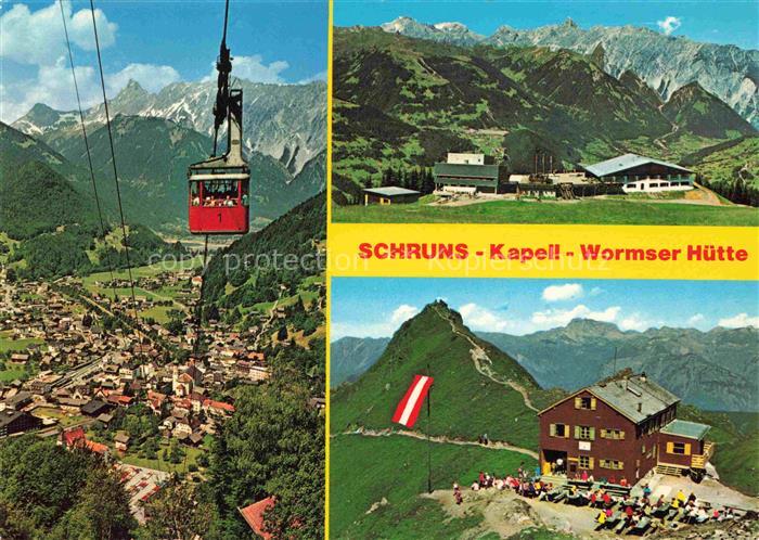 Schruns Tschagguns Montafon Vorarlberg AT Hochjochbahn Seilbahn Kapell-Alpe Worm
