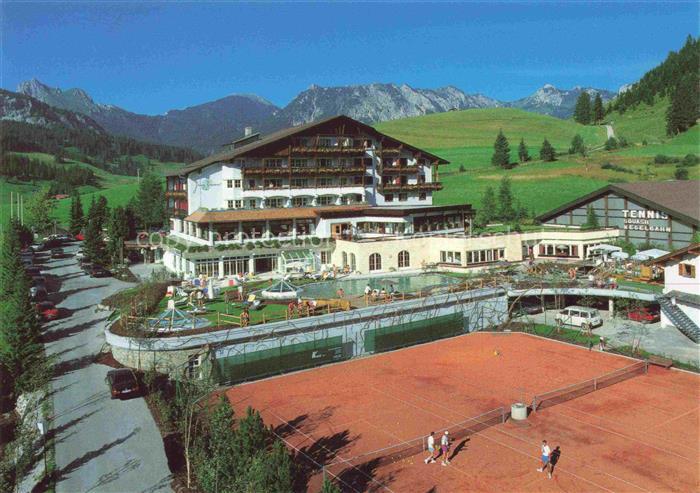 Tannheim 1097m Tirol AT Hotel-Jungbrunn Tennis Schwimmbad Berge Tannheimertal Wi