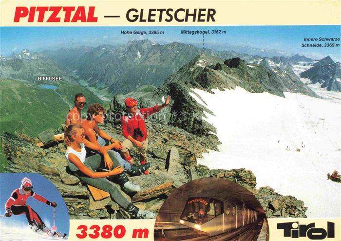 Mittelberg Pitztal Tirol Pitztal-Gletscher Rifflsee Hohe-Geige Mittagskogel Skif
