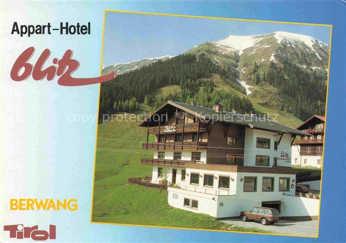 Berwang Tirol AT Appart-Hotel-Blitz Berg Skigebiet Wald Wiese