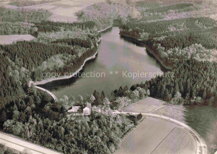 REMSCHEID NRW Remscheider-Talsperre Parkhotel Stausee Fliegeraufnahme Wald Felde