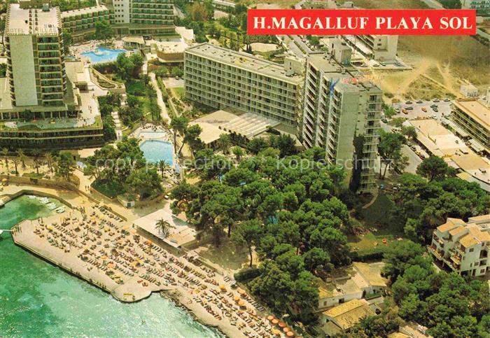 MAGALLUF Magaluf Mallorca Hotel-Magalluf-Playa-Sol Strand Liegestuehle Pool Hoch