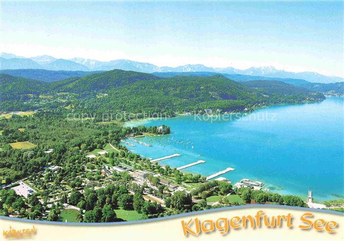 KLAGENFURT Woerthersee Kaernten AT Woerther-See Strandbad Campingplatz Fliegerau