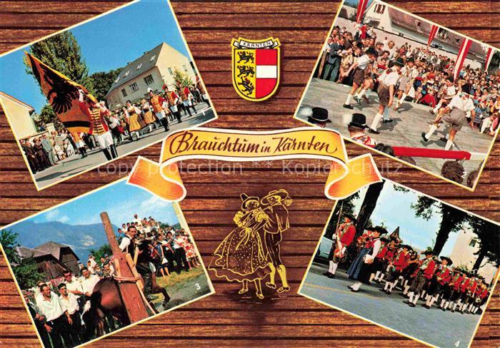 St Veit Glan Kaernten AT Brauchtum Trabantengarde Schuhplattlertanz Kufenstechen
