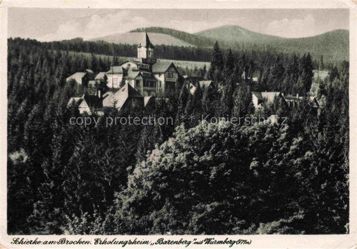 Schierke Harz Schierke Erholungsheim-Baerenberg Brocken Wuermberg Wald Harz