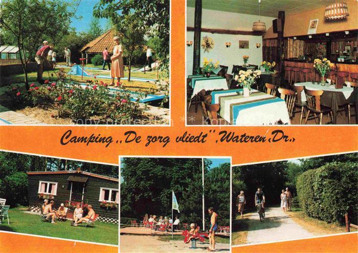 Wateren Drenthe NL Camping-De-zorg-vliedt Minigolf Restaurant Bungalow Wald Camp