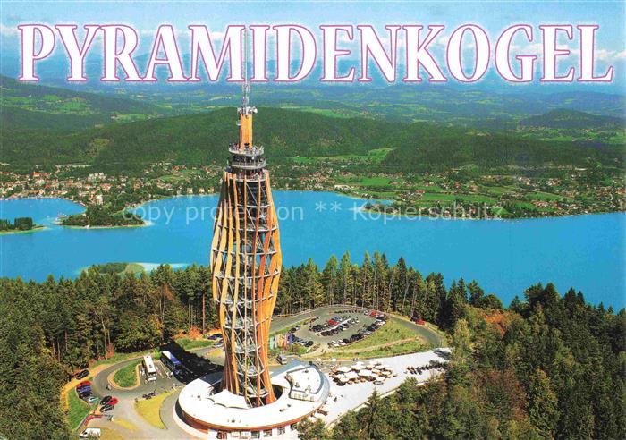 Pyramidenkogel 851m Woerthersee Klagenfurt AT Pyramidenkogel Holzaussichtsturm W