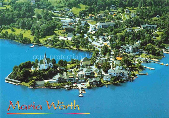 Maria Woerth Woerthersee Kaernten AT Maria-Woerth Halbinsel Pfarrkirche Winterki