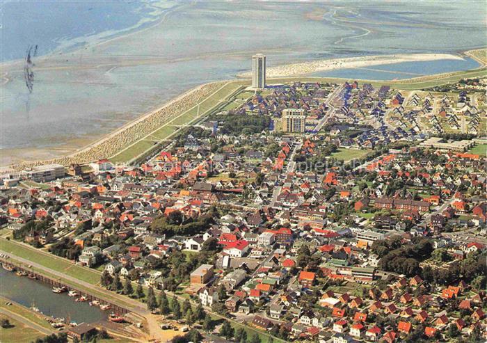 BueSUM Nordseebad Schleswig-Holstein Luftbild Nordsee Strand Watt Stadt Hafen Ho
