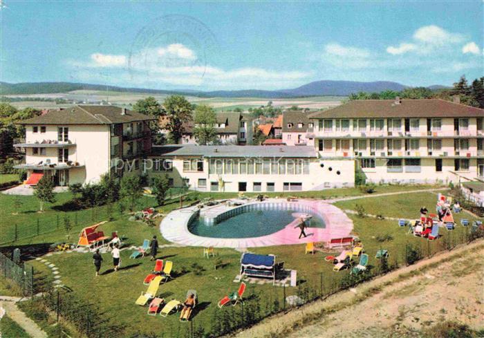 Reinhardshausen Bad Wildungen Hessen Sanatorium-Hartenstein Schwimmbad Liegestue