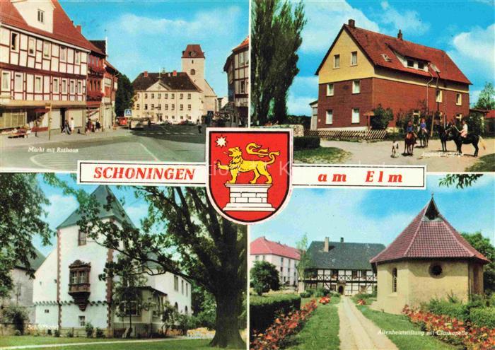 Schoningen Solling Uslar Niedersachsen Markt-Rathaus Wappen Schloss Altenheimsti
