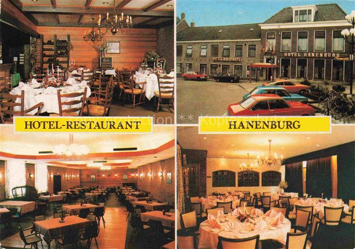 Sneek Friesland NL Hotel-Hanenburg Restaurant Saal Speisesaal Parkplatz