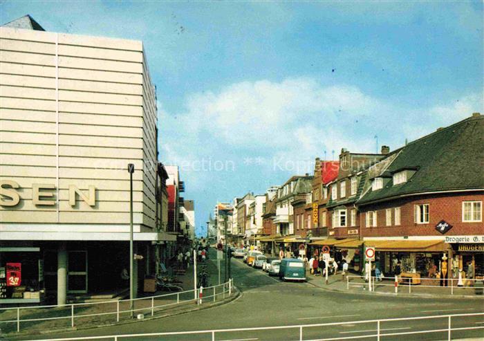 WESTERLAND Sylt Friedrichstrasse Einkaufsstrasse Geschaefte Drogerie Passanten P
