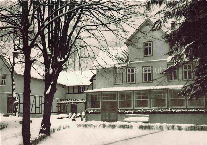 Lautenthal Harz Langelsheim Goslar Erholungsheim-Bischofsthal Winteransicht Schn