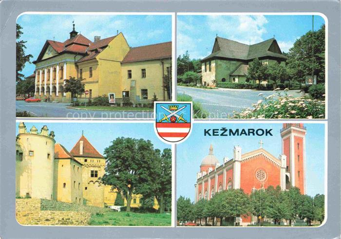 Kezmarok Kaesmark Kesmark Tatra SK Schloss Holzkirche Burg-Tuerme Kirche Wappen