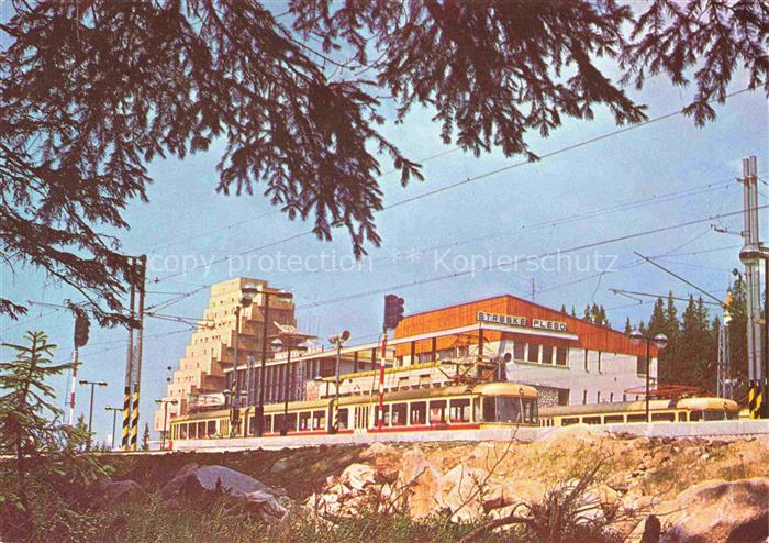 Strbske Pleso Tschirmer See Vysoke Tatry SK Hotel-Panoráma Zahnradbahn Bahnhof H