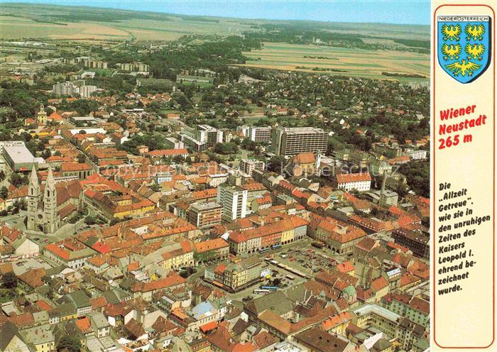 WIENER-NEUSTADT Niederoesterreich AT Luftbild Hauptplatz Dom Zisterzienserstift