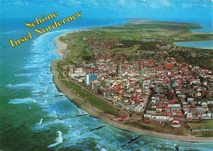 NORDERNEY Nordseebad Niedersachsen Nordseeheilbad Insel Fliegeraufnahme Strand N