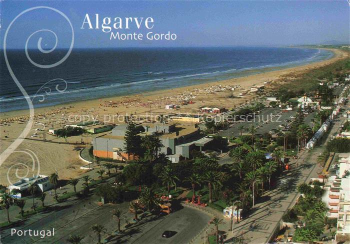 Monte Gordo Vila Real de Santo Antonio Algarve Faro PT Strand Fliegeraufnahme Pr