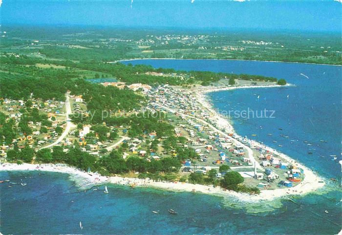 Porec Croatia Auto-Camp Ulika Fliegeraufnahme Camping Adria Halbinsel Kueste Zel