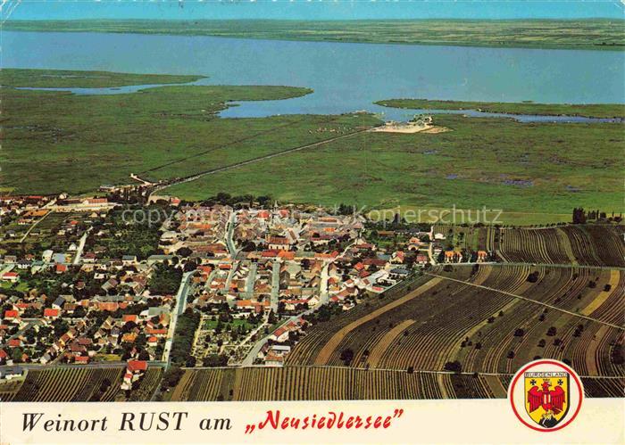 Rust am See Neusiedlersee Burgenland AT Neusiedlersee Weinort Fliegeraufnahme St