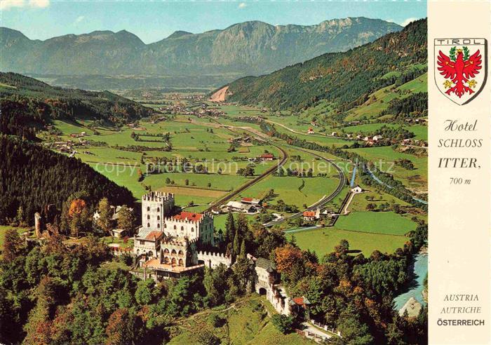 Itter (Schloss) Hopfgarten Tirol AT Schloss-Itter Hotel Fliegeraufnahme Alpental