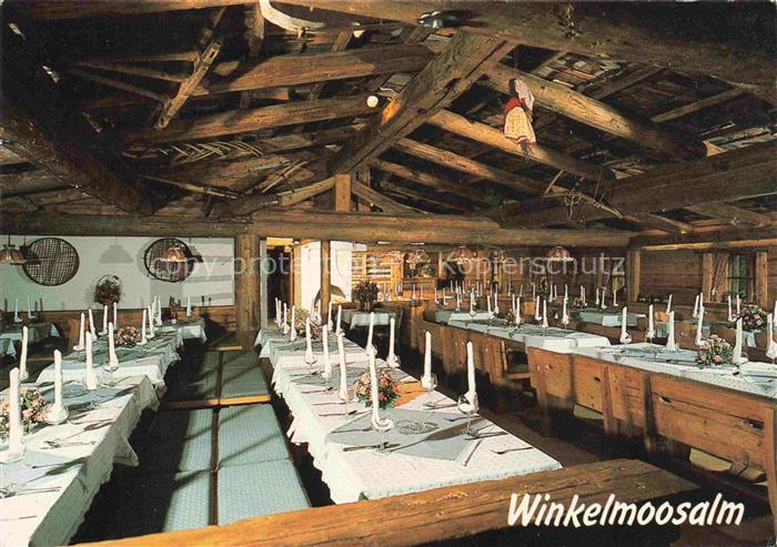 Winkelmoosalm Fieberbrunn Kitzbuehel Tirol AT Winkelmoosalm Gasthof Gaststube In