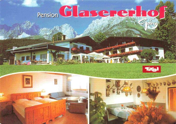 Going Ellmau Wilden Kaiser Tirol AT Pension Glasererhof Zimmer Gaststube Kaiserg