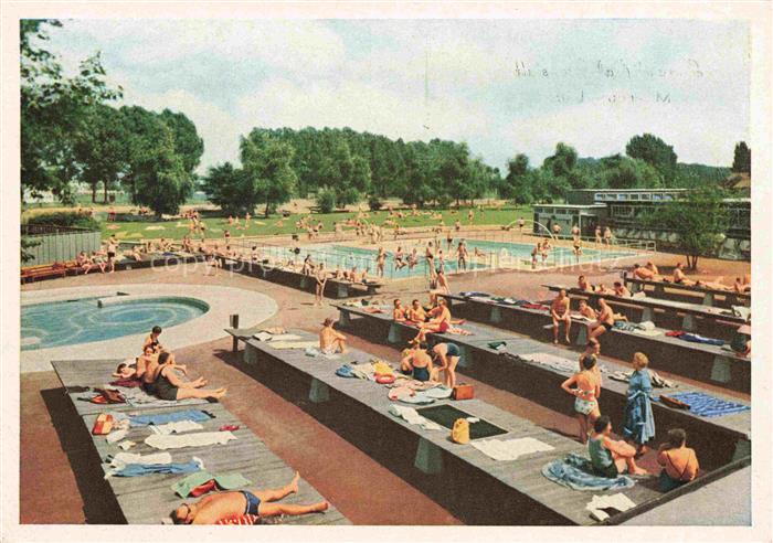 Bad Cannstatt Mineralbad-Leuze Freibad Schwimmbad Liegewiese Sonnenbaden Terrass