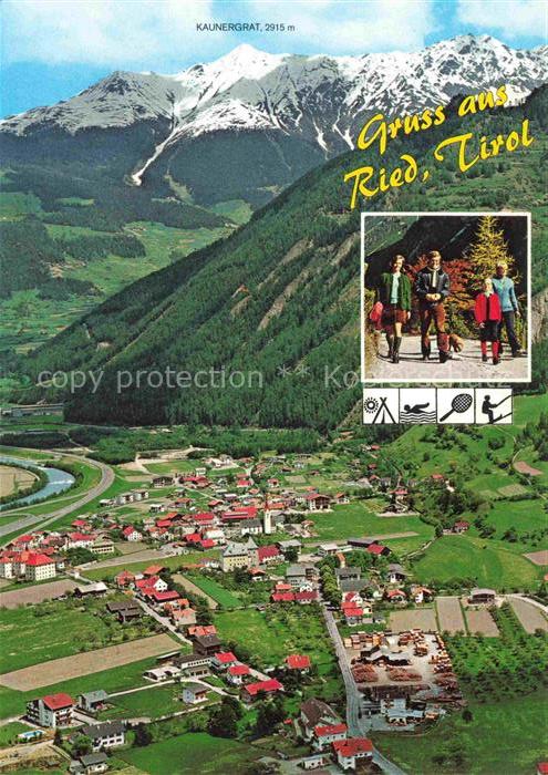 Ried Oberinntal Tirol AT Kaunergrat Fliegeraufnahme Luftbild Oberinntal Dorf Ber