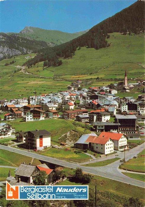 Nauders Tirol AT Reschenpass Bergkastel-Seilbahn Dreilaendereck Dorf Berge Kirch