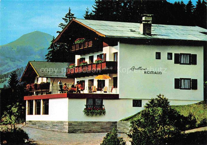 Kirchberg Tirol AT Landhaus-Reimann Pension Balkon Gaeste Berglandschaft Sauna H