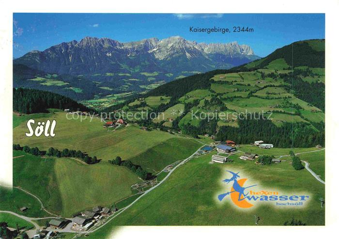 Soell Woergl Wilder Kaiser Tirol AT Kaisergebirge Luftaufnahme Bergwiesen Wilder