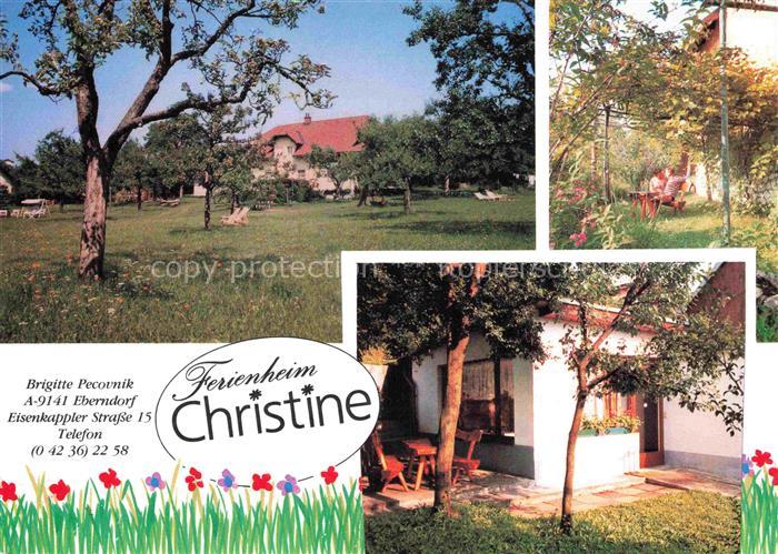 Eberndorf Kaernten AT Ferienheim-Christine Garten Obstbaeume Terrasse Liegestueh