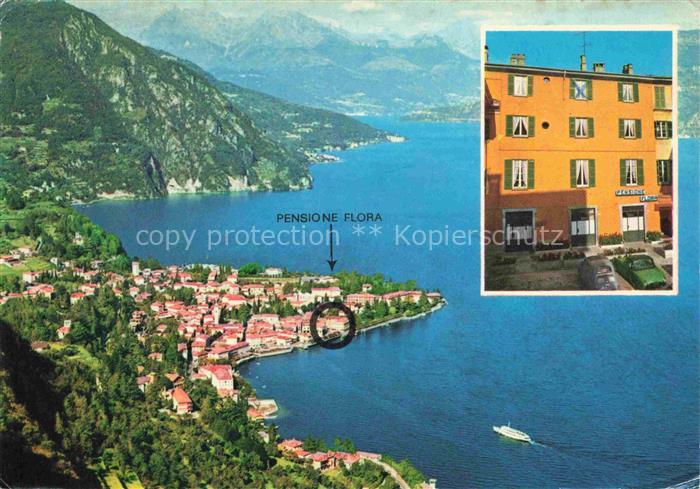 Menaggio Lago di Como Lombardia IT Pensione-Flora Lago-di-Como Comer-See Luftauf