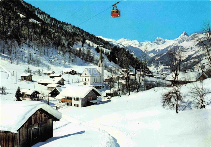 Silbertal Montafon Vorarlberg AT Kristbergbahn Montafon Seilbahn Winter Schnee K