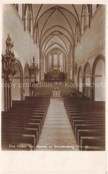 BRANDENBURG HAVEL Dom Kirchenschiff Gotik Gewoelbe Altar Orgel Kircheninneres K